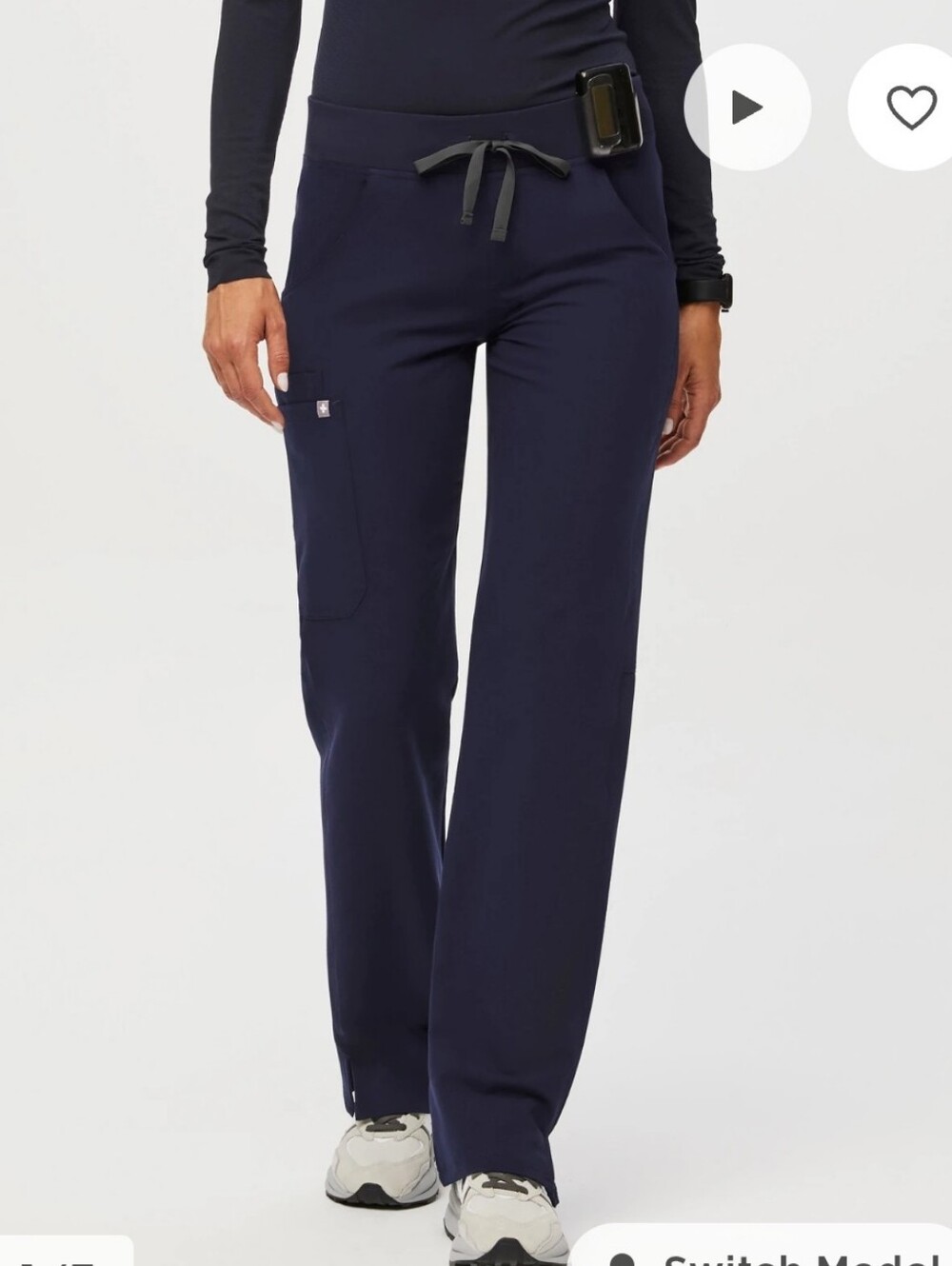 Navy, Kade Cargo Scrub Pants, Medium Tall - Picture 1 of 11